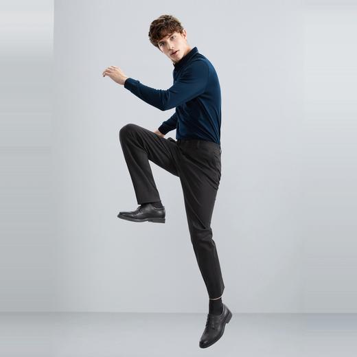 【含羊毛】柒牌男装西裤男士秋冬新款商务休闲针织直筒长裤子	125H70290 商品图3