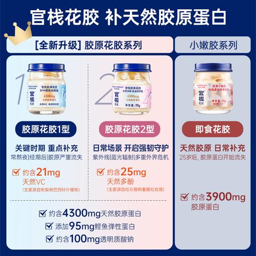 官栈营养胶原花胶70g*6（玫瑰红石榴版） 商品图1