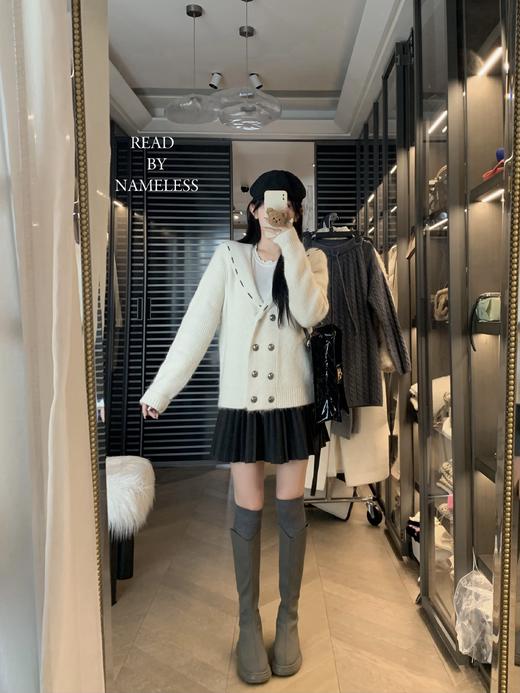 Read Nameless /海军学院风羊驼毛外套+小百褶裙（送腰带） 商品图3