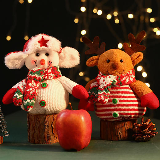 「苹果包装袋」圣诞节毛毡手提袋 平安夜糖果零食礼物袋子可爱小号卡通收纳整理 商品图2