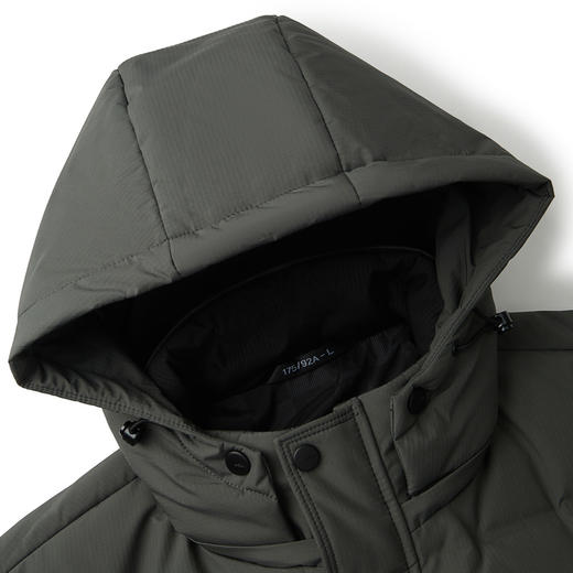 【90白鸭绒】柒牌可拆卸连帽羽绒服男冬季新款时尚条纹保暖厚外套	127E70010 商品图5