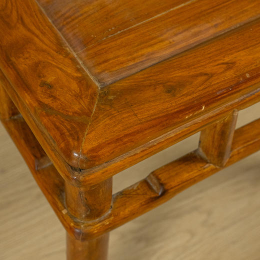 二十世纪 黄花梨圆包圆罗锅枨矮栳禅凳 商品图3