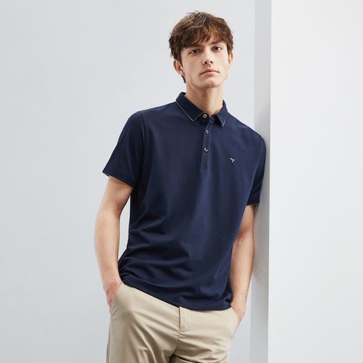 【特价】柒牌polo衫男士夏季薄款商务青年休闲百搭翻领短袖多色T恤衫	124T70010 商品图2