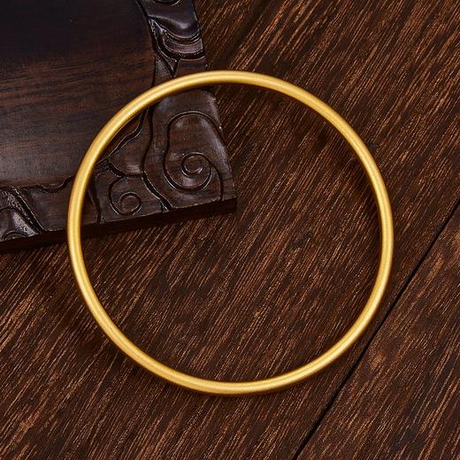 【限时克减150元】足金999.9  【油亮实心】古法传承(面宽约2.7-2.9mm)古法光圈古法素圈固口古法手镯(GFSZW00020-01)（预售产品下单后不退款不退货不换货不补差价） 商品图2