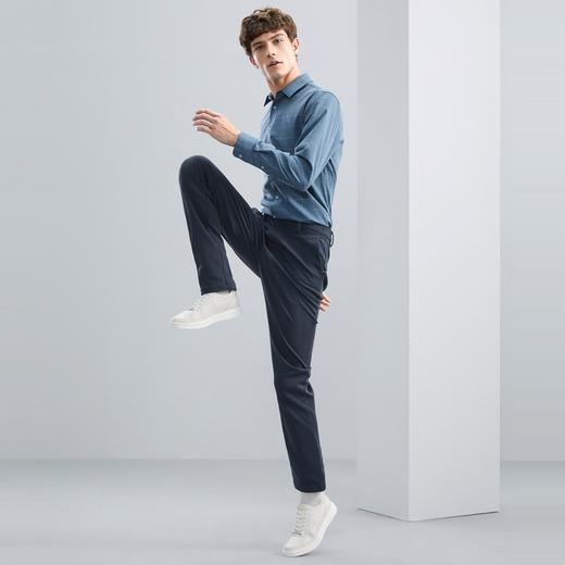 【高弹】柒牌男裤秋款新款商务通勤中腰休闲中青年直筒长裤子	125H71550 商品图3