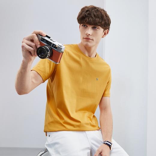 【3A抗菌】柒牌短袖男T恤夏季薄款时尚休闲多色纯棉圆领体恤	124T71310 商品图2