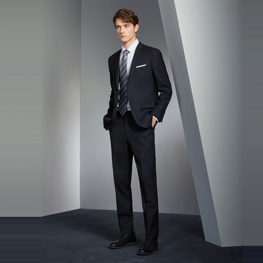 【含羊毛】柒牌男装西服2024春夏新款时尚休闲人字纹提花单西外套	126C70240 商品图3