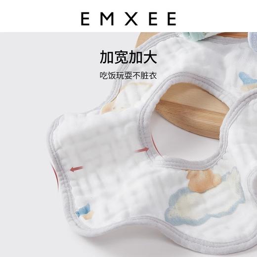 【口水巾】嫚熙口水巾围嘴婴儿防水防吐奶吃饭360度宝宝纯棉纱布口水围兜 商品图2