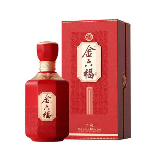 金六福酒.密造50.8度500mL*1瓶（红）（买一赠一） 商品图0