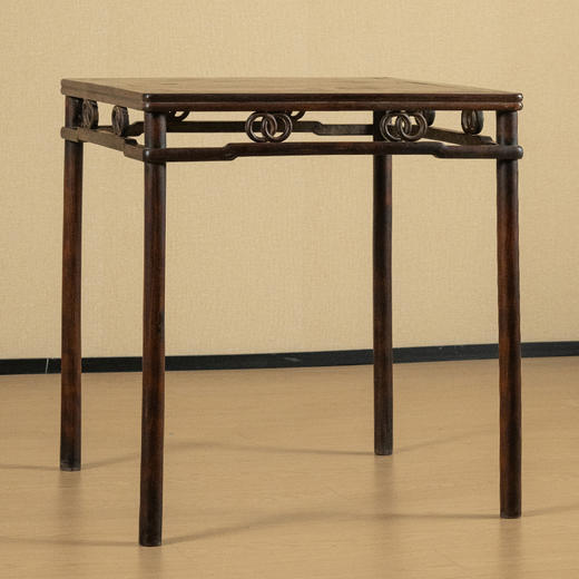 清 红木圆包圆双圈卡字花方桌 商品图4