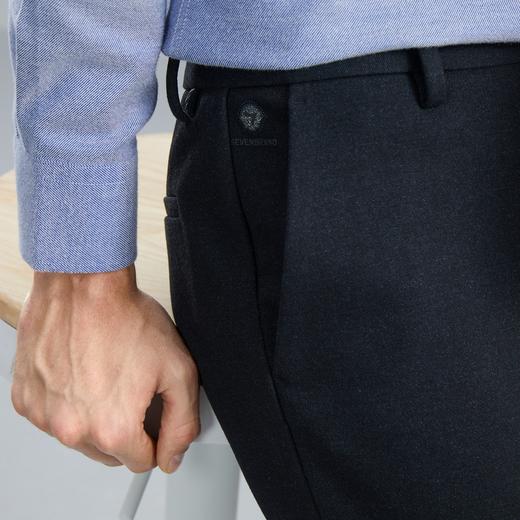 柒牌男装休闲裤男秋冬新款商务百搭中青年针织弹力直筒长裤子	125H70730 商品图2