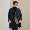 【含羊毛】柒牌毛呢大衣男秋冬新款时尚休闲斜纹中长款厚外套	125D70350 商品缩略图1