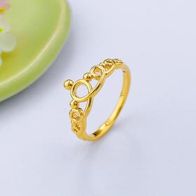 【限时克减150元】足金 #皇冠 【精品】无氰5D固口皇冠女戒(AR5DJZ00001)（预售产品下单后不退款不退货不换货不补差价）