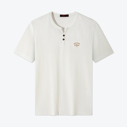 【特价】柒牌短袖t恤男夏季新品时尚青年休闲百搭纸鸢风筝半开襟套头上衣	124T71860 商品图4