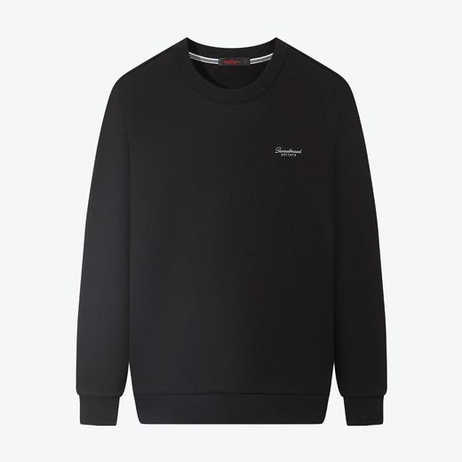 【加绒】柒牌男士圆领卫衣冬季厚款时尚休闲简约长袖T恤上衣	125W70160 商品图4