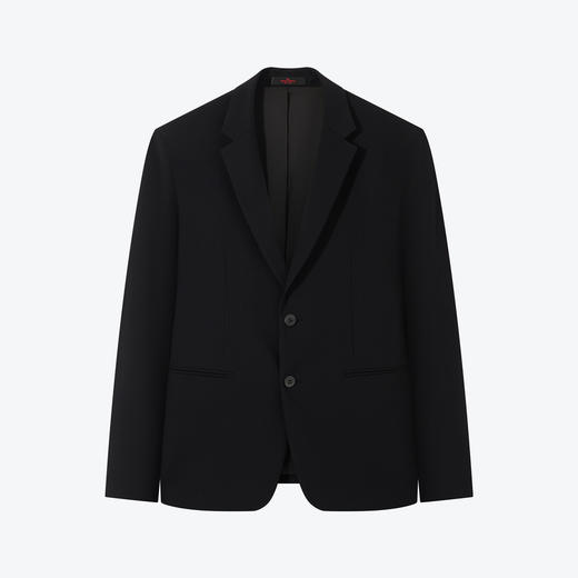 【含羊毛+莱赛尔】柒牌西装外套男商务正装结婚面试黑色男士西服	126C70040 商品图4