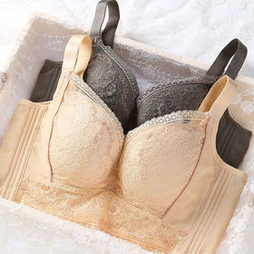 小胸显大 防下垂 收副乳 软钢圈 绣黛花颜调整型文胸