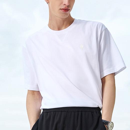 【冰氧吧】柒牌短袖t恤男夏季凉感休闲简约男士宽松圆领体恤	124T71320 商品图3