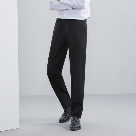【特价】【蓄热暖氧吧】柒牌男装西裤男秋冬新款商务休闲气质黑色裤子	125H70220 商品图1