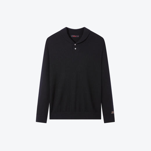 【含羊绒】柒牌青果领羊毛衫男秋冬新款字母提花保暖舒适毛衣	125Y70460 商品图4