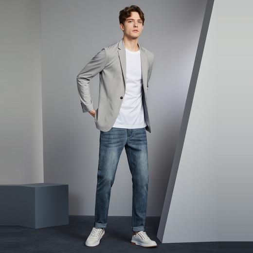 【含桑蚕丝】柒牌西装外套男2024春秋新款商务休闲平驳领便服单西	126C70010 商品图3