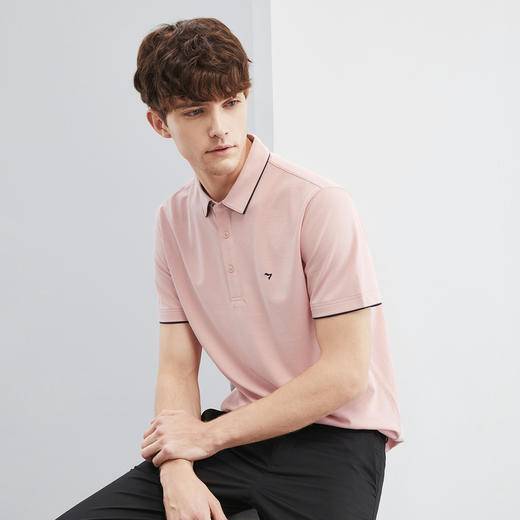 【特价】柒牌polo衫男士夏季薄款商务青年休闲百搭翻领短袖多色T恤衫	124T70010 商品图3