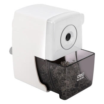 得力简约手摇学生削笔机考试礼物铅笔削笔器/转笔刀削笔刀 学生文具开学考试生日礼物白色 商品图0