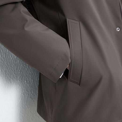【无缝】柒牌男装中长款风衣男2024春季新款商务休闲翻领夹克外套	126K70400 商品图2