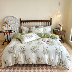 「72小时发货」【享受裸感睡眠】钱皇床品四件套 春意盎然/春风十里 贴肤柔软 时尚印花 活性印染清新雅致