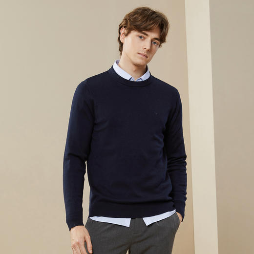 【可机洗针织衫】柒牌男装毛衣男秋冬新款时尚休闲抗静电保暖毛衫	125Y70060 商品图1
