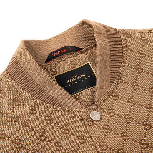 【90白鸭绒】柒牌男装保暖羽绒服冬季厚款棒球领提花羽绒外套	125E70040 商品图5