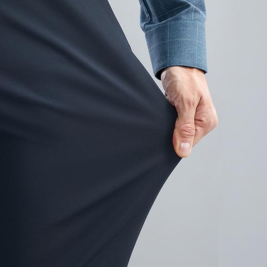 【高弹】柒牌男裤秋款新款商务通勤中腰休闲中青年直筒长裤子	125H71550 商品图2