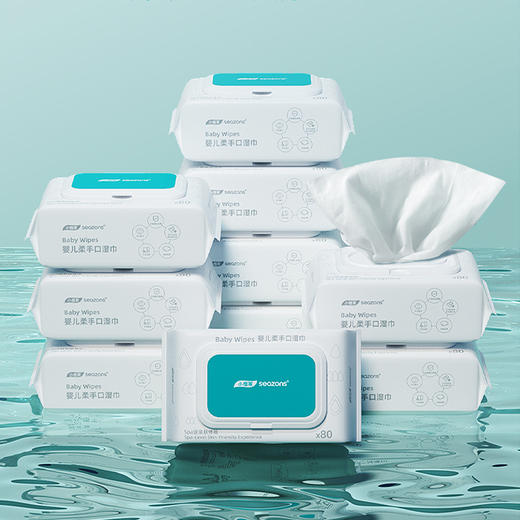 小植家婴儿手口湿巾 20*15CM*80片/包 商品图0