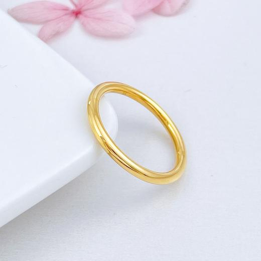 【限时克减150元】足金999.9 实心固口圈戒素圈戒指光圈戒指（面宽约1.6-2mm）(AIJZ00031)（预售产品下单后不退款不退货不换货不补差价 商品图1