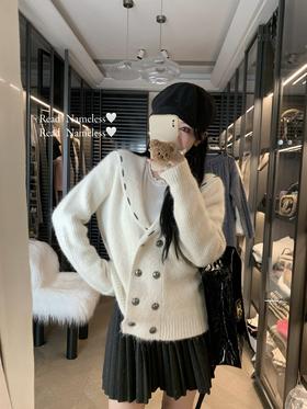 Read Nameless /海军学院风羊驼毛外套+小百褶裙（送腰带）