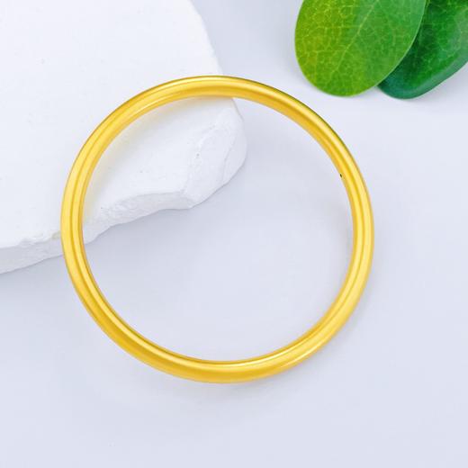 【限时克减150元】足金 3D硬金固口空心硬金仿古法素圈手镯圆棍手镯(V3DSZ00001-2)（预售产品下单后不退款不退货不换货不补差价）（预售产品下单后不退款不退货不换货不补差价） 商品图1