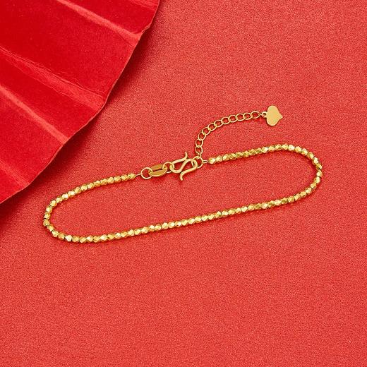 【限时克减150元】足金999 (足金999字印)5G黄金纯蹦迪珠调节手链蹦迪珠手链（内里为足金链）(5GSL00093)（预售产品下单后不退款不退货不换货不补差价） 商品图1