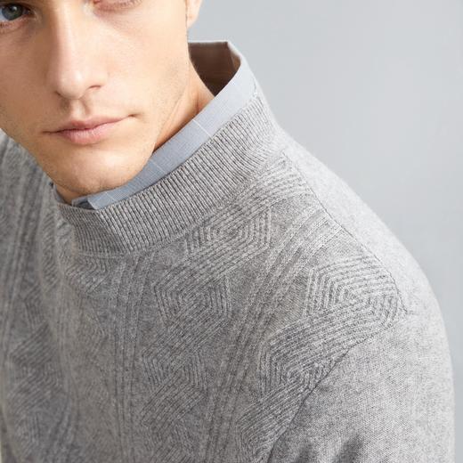 【山羊绒】柒牌半高领羊毛衫男秋冬新款商务休闲保暖舒适毛衣	125Y70500 商品图2