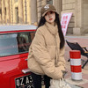 韩系短款面包服【小个子棉服女外套】大码宽松 蓝色棉衣 胖MM 学院风棉服 商品缩略图7