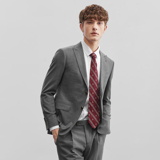 【毛料套西】柒牌西服套装正装男春夏新款韩版帅气礼服两件套	124C70130 商品图1