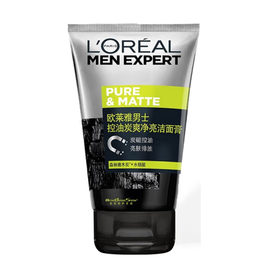 欧莱雅男士控油炭爽净亮洁面膏100ml