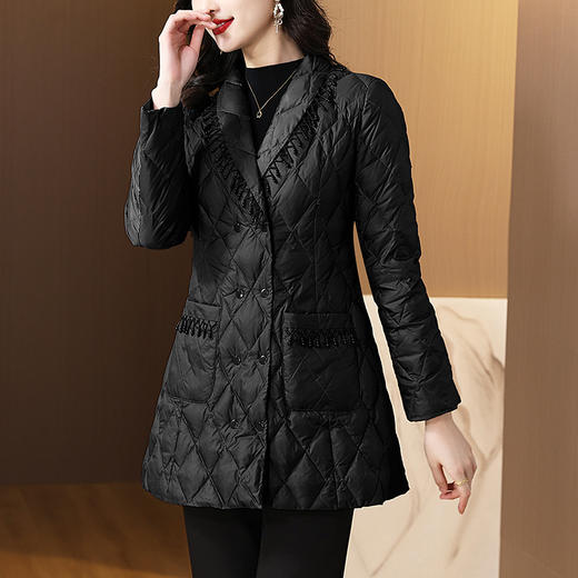 秋冬新款衬衫轻薄中长款棉服女冬装女保暖小款冬季外套KQL-422H2269 商品图2