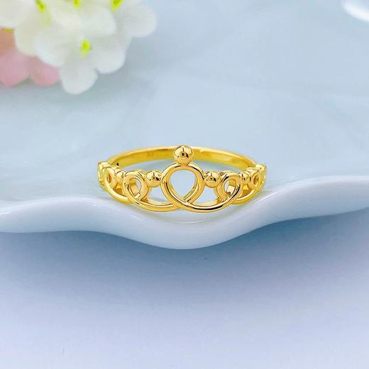 【限时克减150元】足金 #皇冠 【精品】无氰5D固口皇冠女戒(AR5DJZ00001)（预售产品下单后不退款不退货不换货不补差价） 商品图1