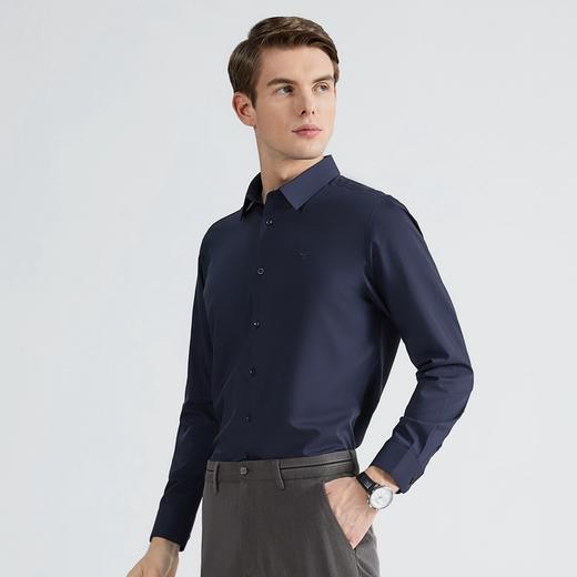 【抗菌】柒牌正装长袖衬衫春秋新款男士时尚百搭商务翻领防螨衬衣	124A70400 商品图1