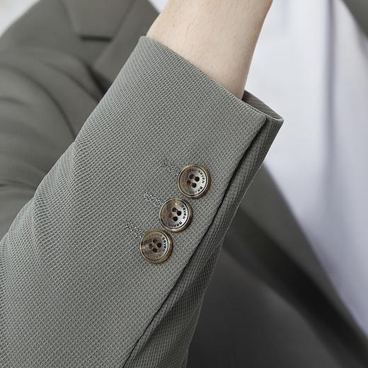 【华夫格】柒牌休闲西服男2024春季新款商务平驳领男士单西装外套	126C70410 商品图2