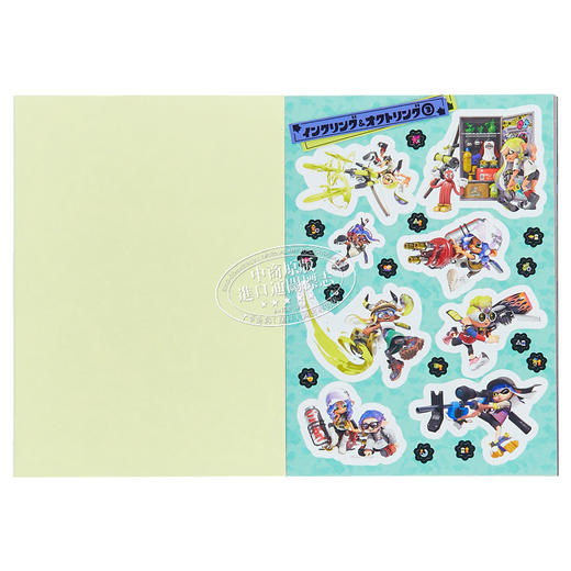 预售 【中商原版】Splatoon 喷射战士3 贴纸书 斯普拉遁日文艺术原版 スプラトゥーン3 イカす!シールブック 任天堂 小学馆 商品图4