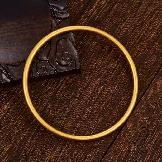 【限时克减150元】足金999.9  【油亮实心】古法传承(面宽约3-3.2mm)古法光圈古法素圈固口古法手镯(GFSZW00020-02)（预售产品下单后不退款不退货不换货不补差价） 商品图2