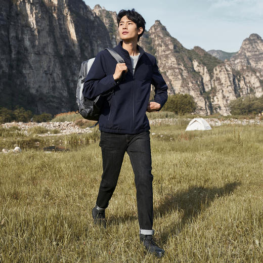 【限时秒杀】柒牌立领夹克男秋季新款三防面料时尚休闲户外茄克衫外套125K70640 商品图3