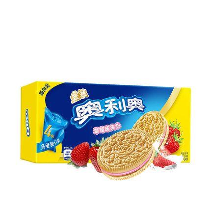 奥利奥金装草莓味夹心饼干194g 商品图0