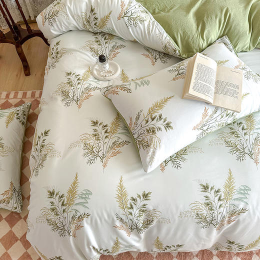 「72小时发货」【享受裸感睡眠】钱皇床品四件套 春意盎然/春风十里 贴肤柔软 时尚印花 活性印染清新雅致 商品图11